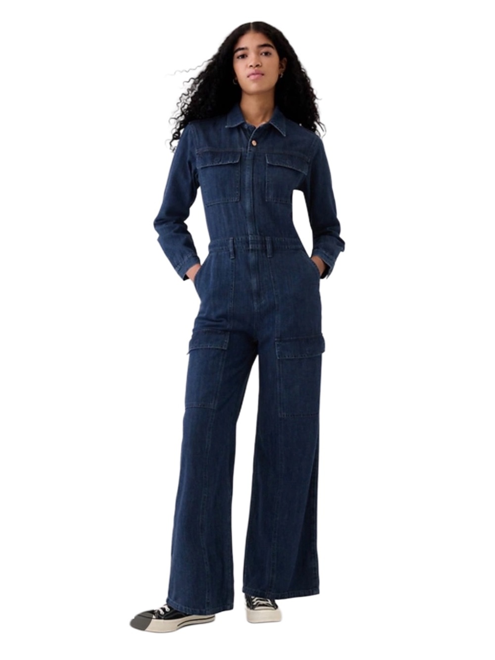 GAP NWT Long Sleeve Denim Utility Suit in a Dark Blue Rinse. Fab! Size 10